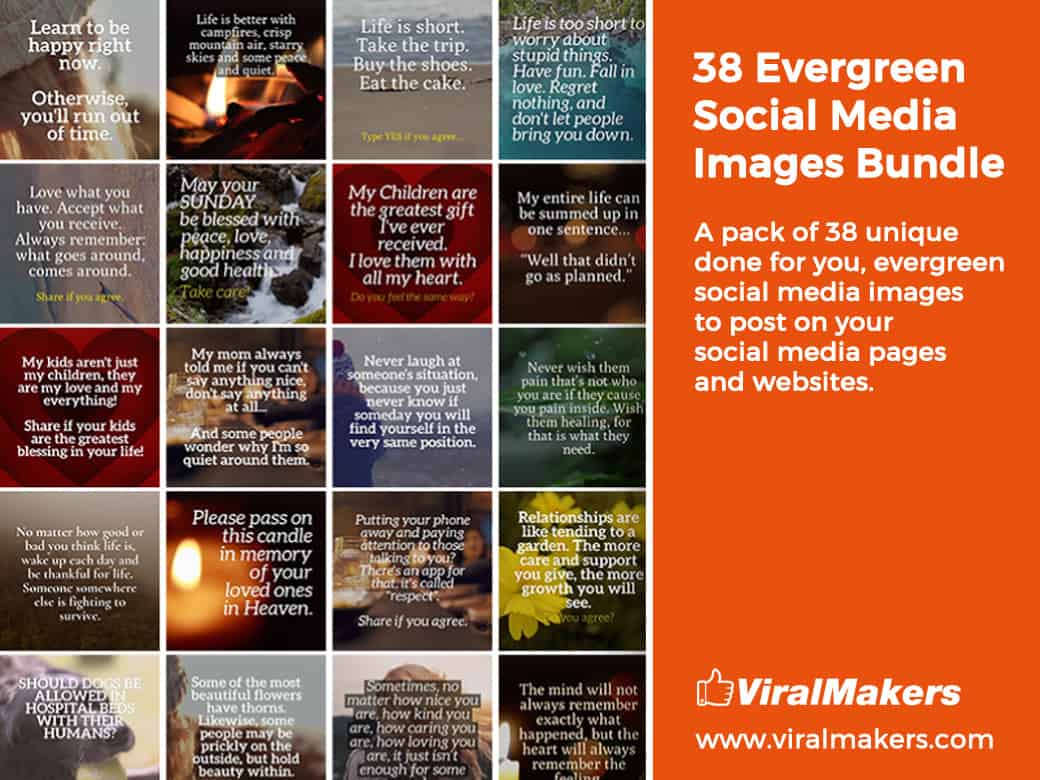 38 Evergreen Engaging Images – Social Media Images Bundle | Hike Your Likes