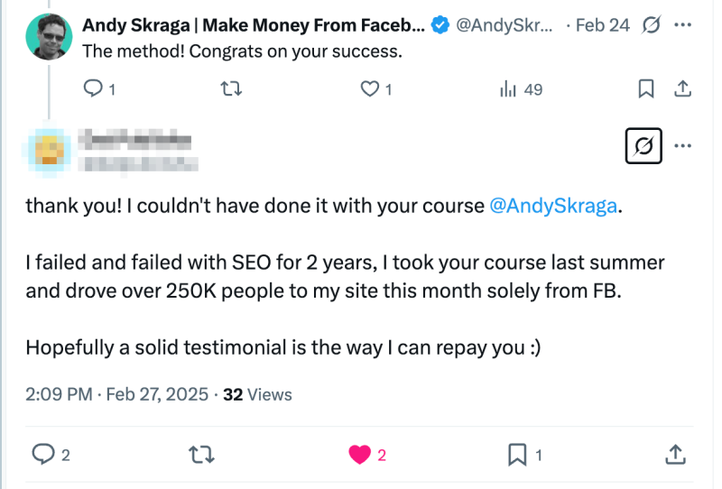 Course compliment