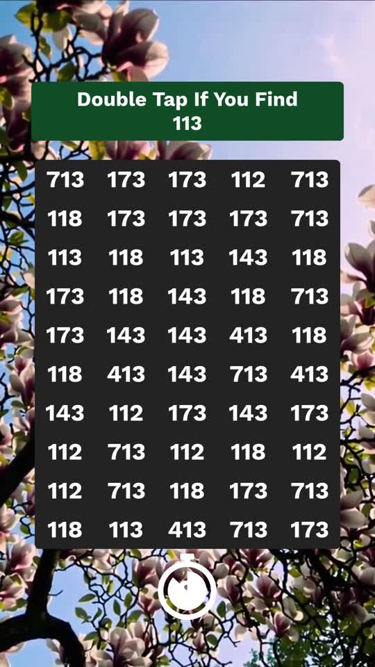 Find The Number Quiz screenshot